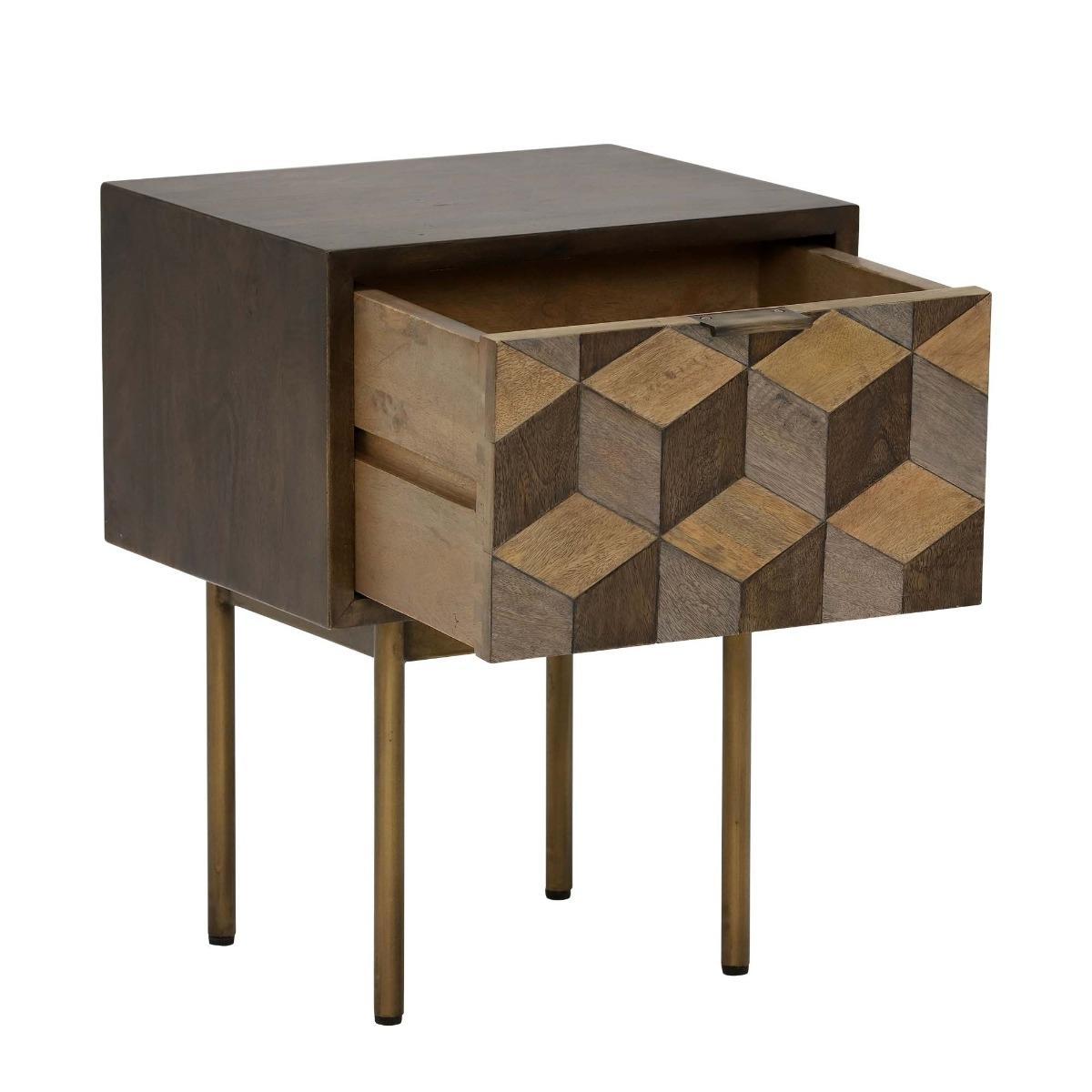 Facet 1 Drawer Bedside Table – image 3