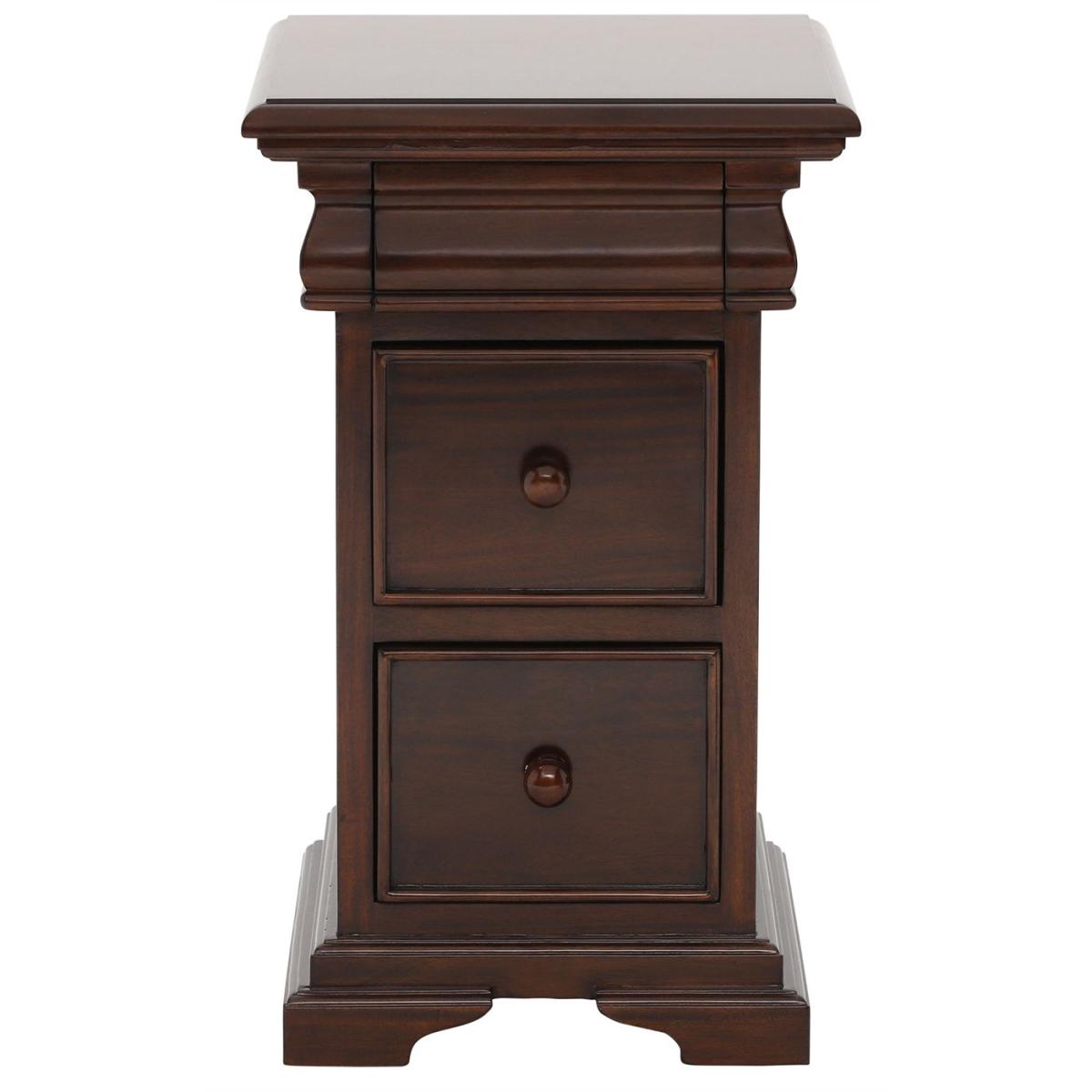 Grosvenor 3 Drawer Bedside Table, Brown | Barker & Stonehouse – image 2