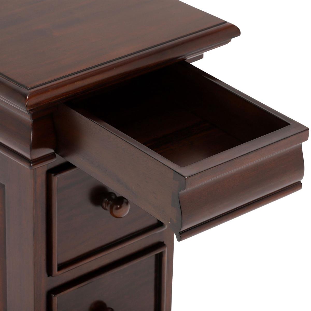 Grosvenor 3 Drawer Bedside Table, Brown | Barker & Stonehouse – image 4