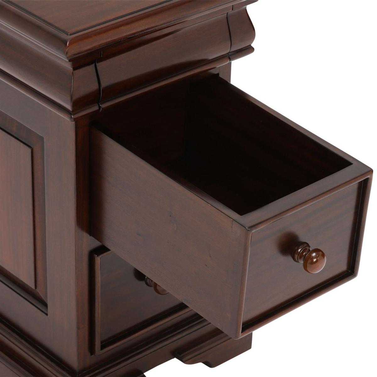 Grosvenor 3 Drawer Bedside Table, Brown | Barker & Stonehouse – image 6