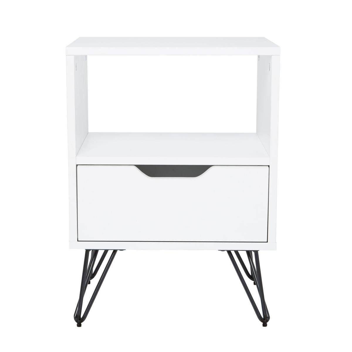 Bella Hairpin Leg Bedside White White – image 2