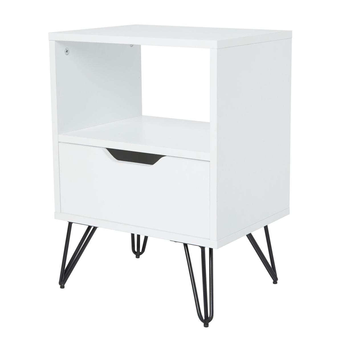 Bella Hairpin Leg Bedside White White – image 3