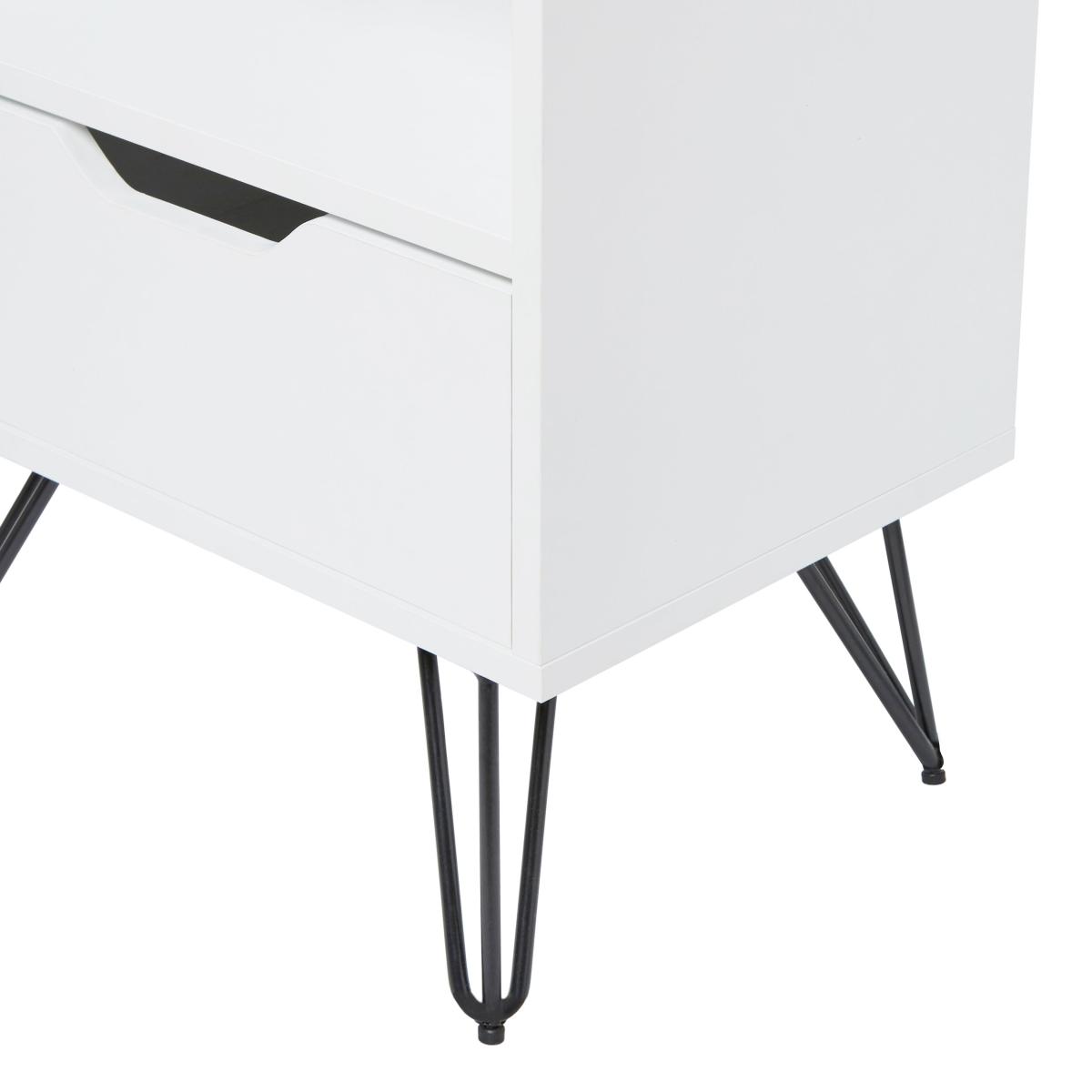 Bella Hairpin Leg Bedside White White – image 4
