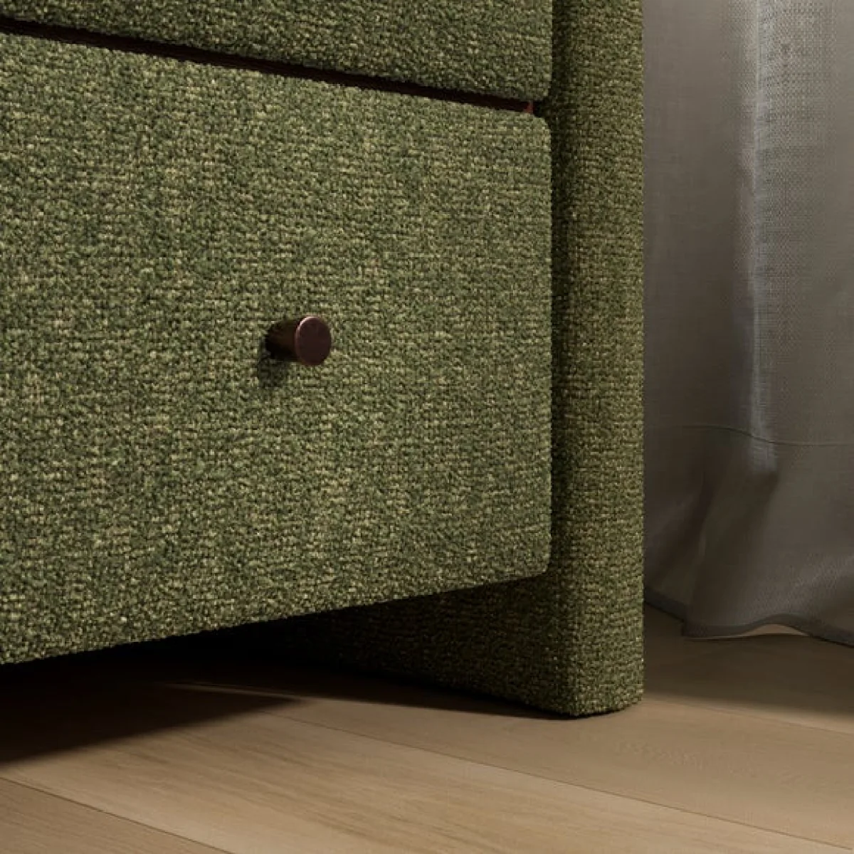 Squidge 2 Drawer Boucle Bedside Table – image 5
