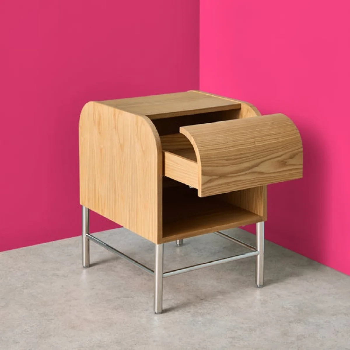 Yinka Ilori Half Log 1 Drawer Bedside Table – image 2