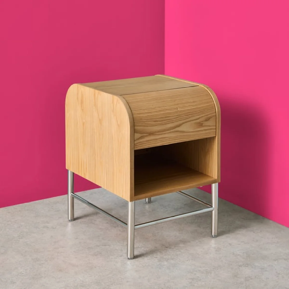 Yinka Ilori Half Log 1 Drawer Bedside Table – image 1