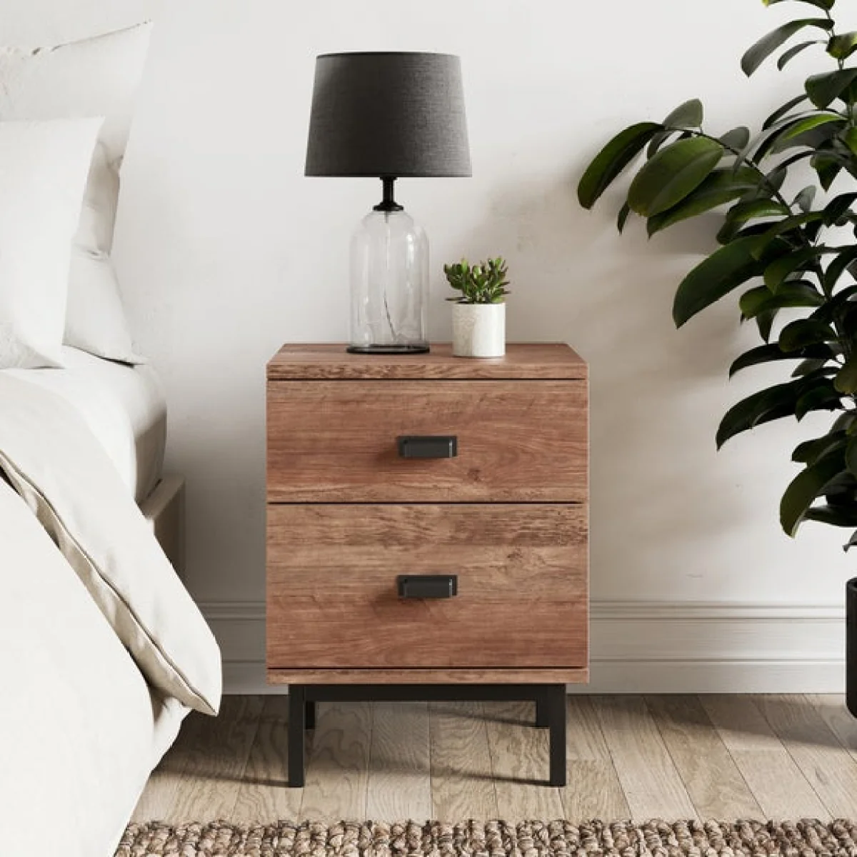 Fulton 2 Drawer Bedside Tables & 6 Drawer Chest & 2 Door Wardrobe Bundle – image 2