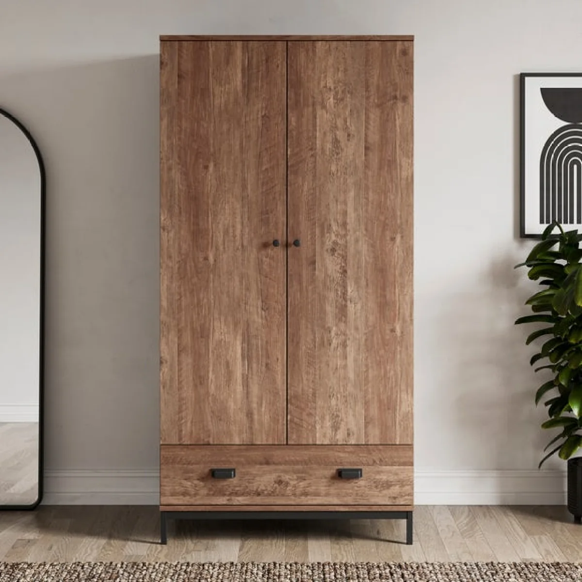 Fulton 2 Drawer Bedside Tables & 6 Drawer Chest & 2 Door Wardrobe Bundle – image 4