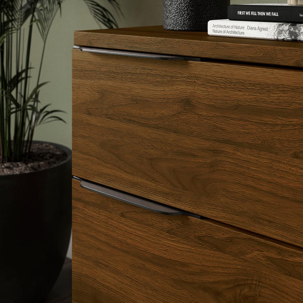Reynolds 2 Drawer Bedside Table Black – image 4