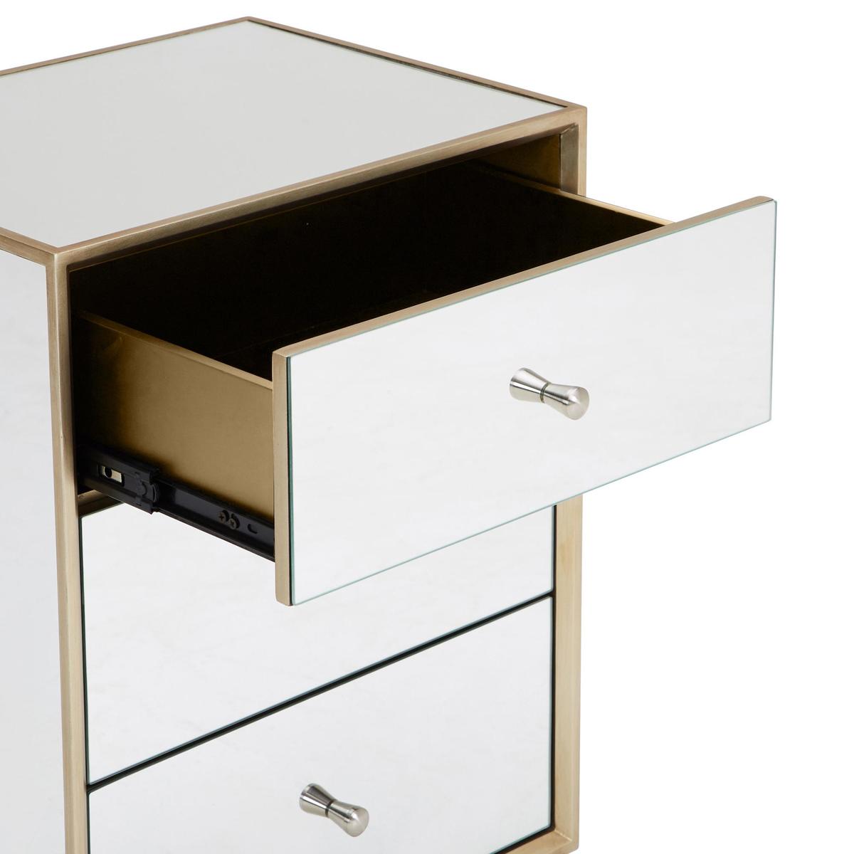 Harriet Mirrored Bedside Table Silver – image 6