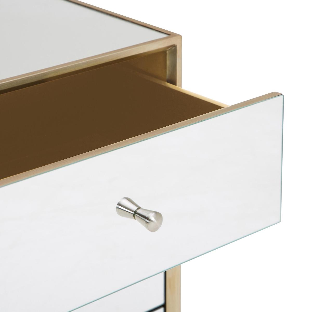 Harriet Mirrored Bedside Table Silver – image 7