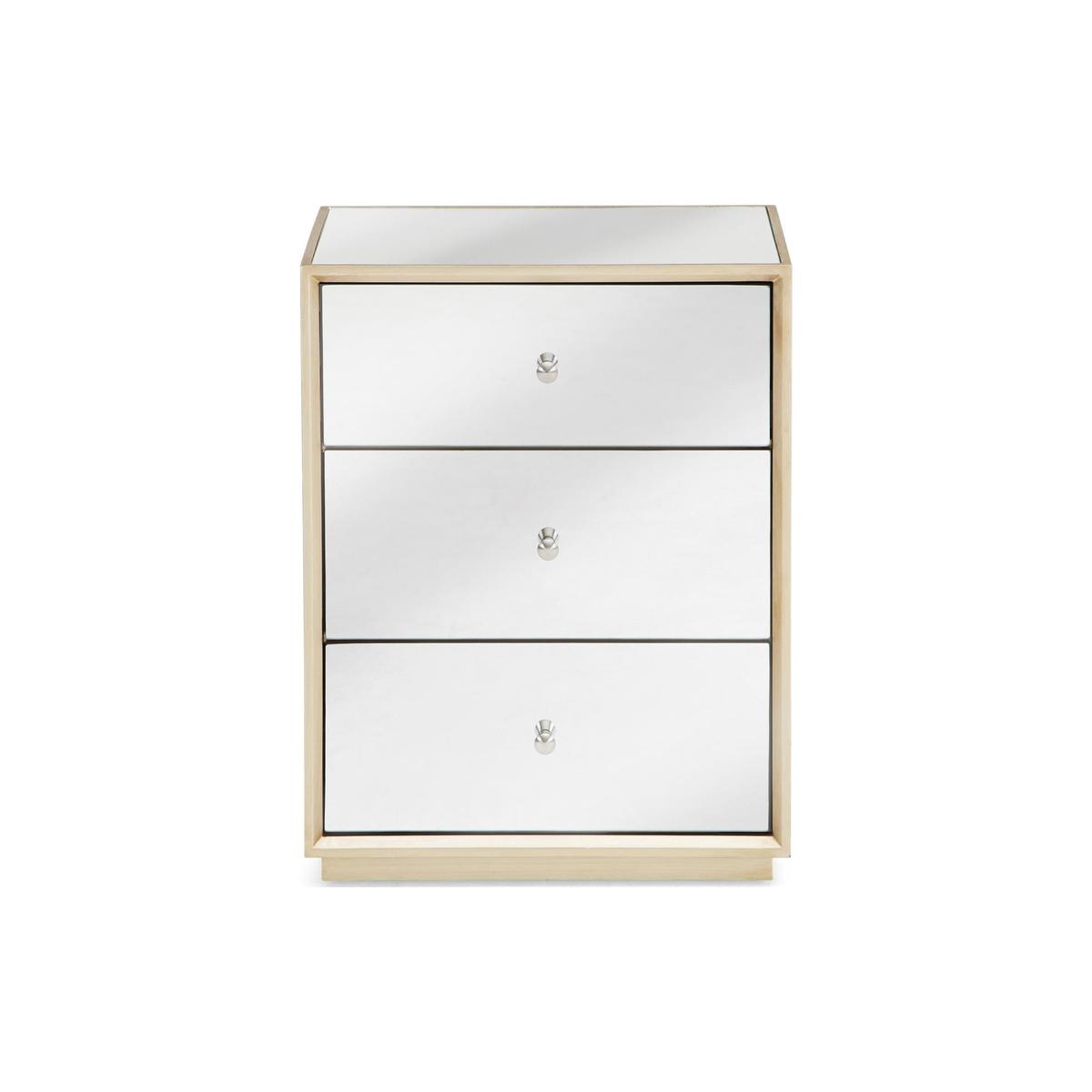 Harriet Mirrored Bedside Table Silver – image 2