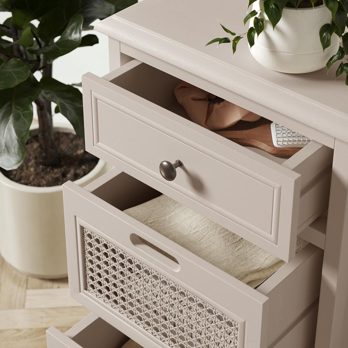 Lucy Cane 3 Drawer Bedside Table Lucy Cane Natural – image 6