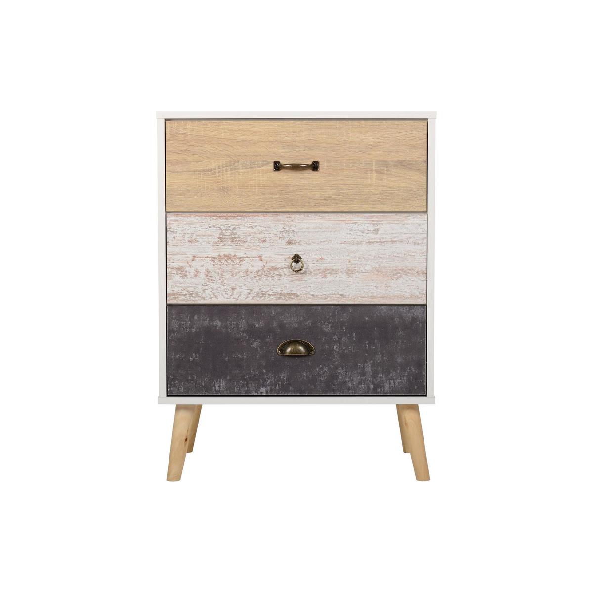 Nordic 3 Drawer Chest White – image 2