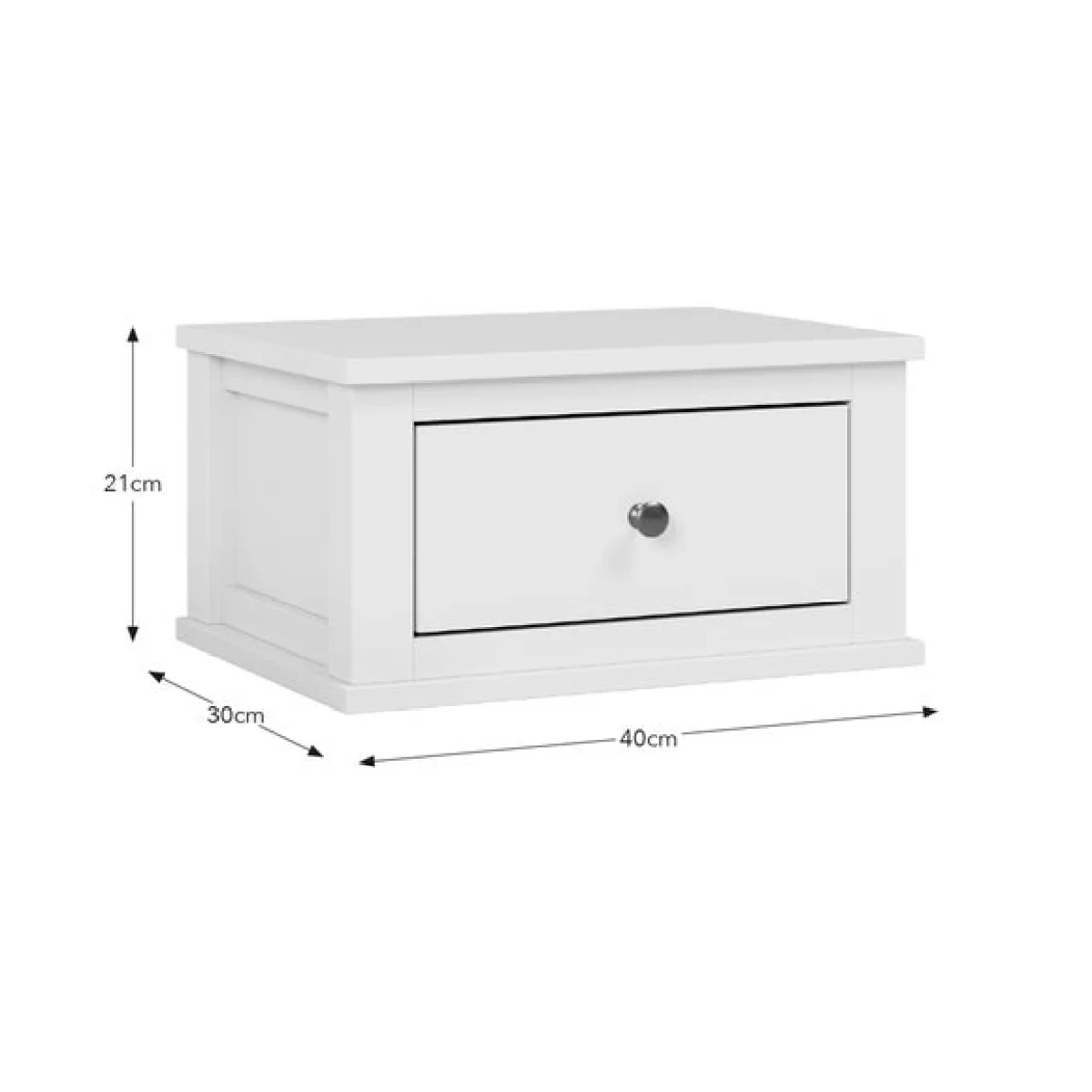 Lynton 1 Drawer Floating Bedside Table – image 7