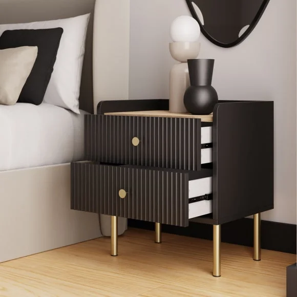 Georgi 2 Drawer Bedside Table – image 2