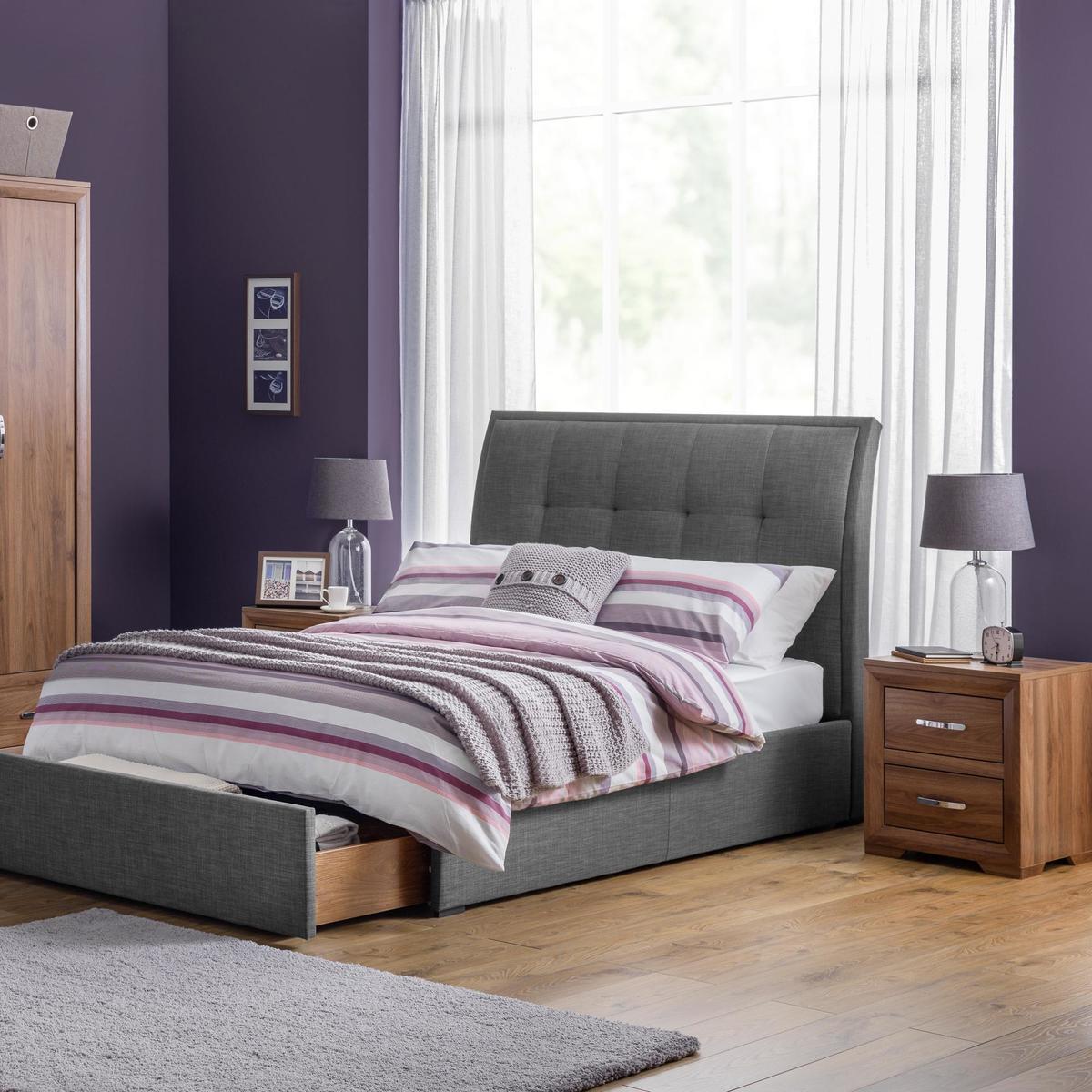 Buckingham 2 Drawer Bedside Brown – image 3