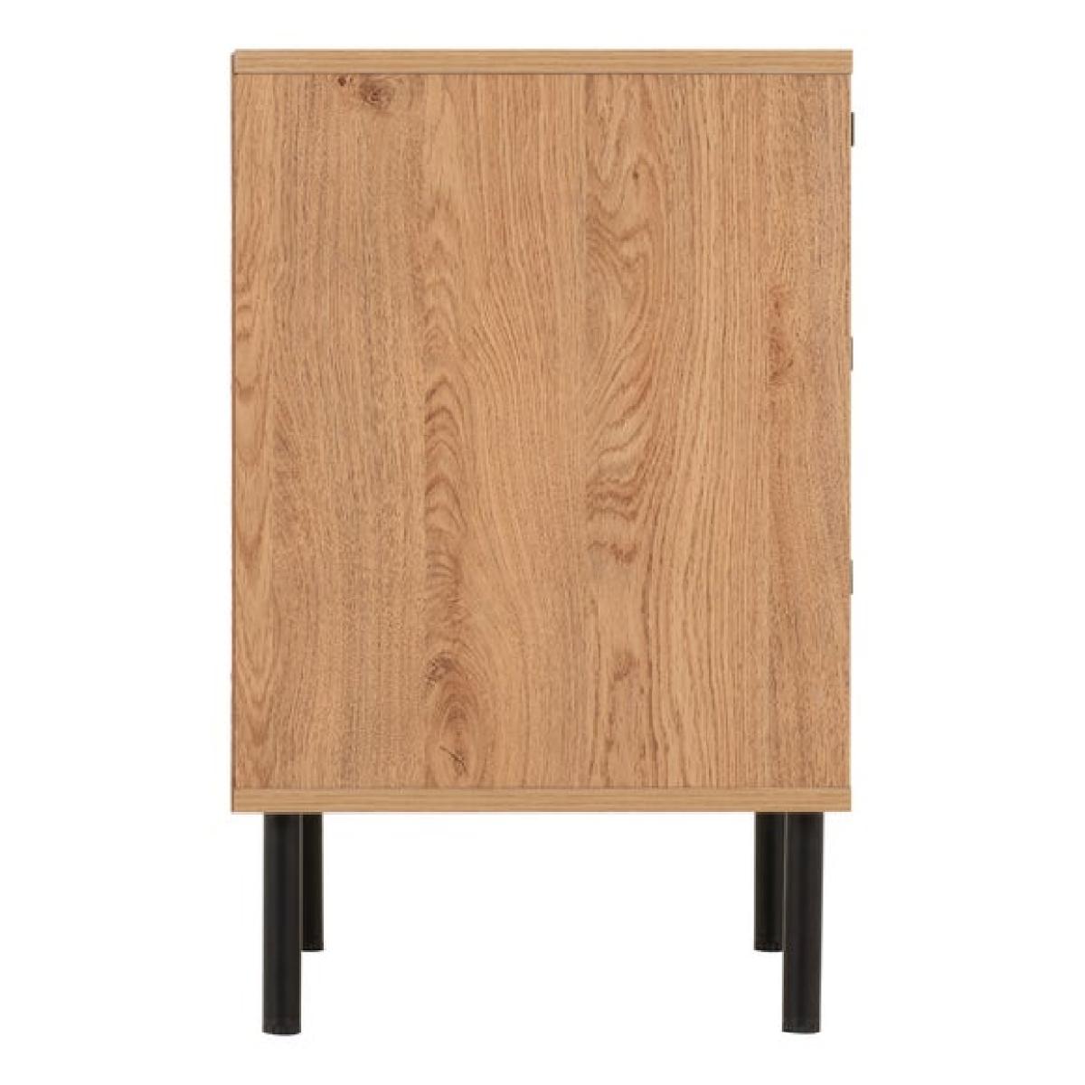 Return - Barker 3 Drawer Bedside Table, Oak Effect – image 5