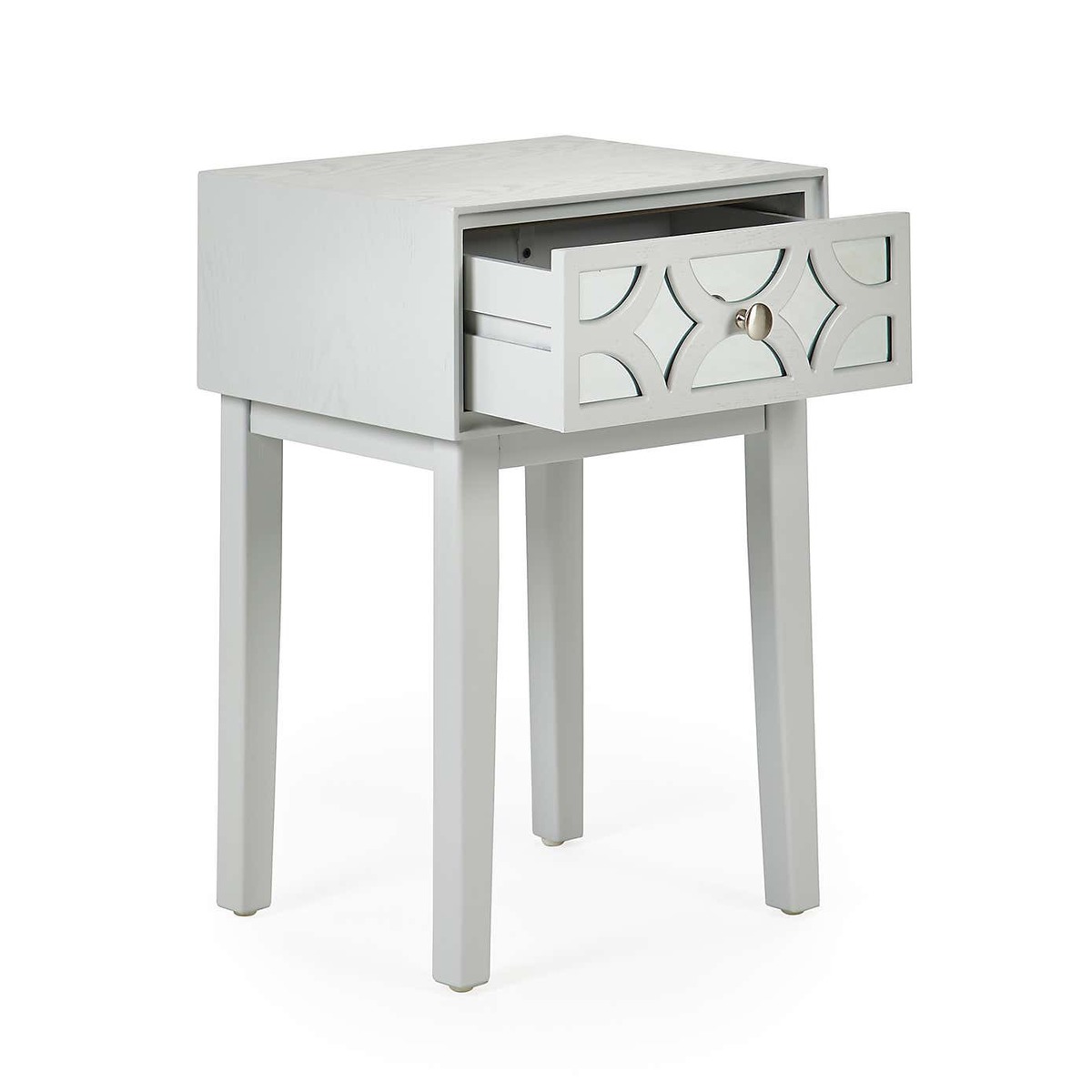 Delphi 1 Drawer Bedside Table Grey – image 4