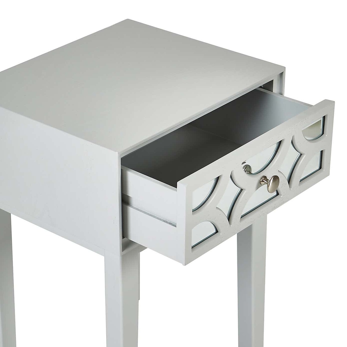 Delphi 1 Drawer Bedside Table Grey – image 5