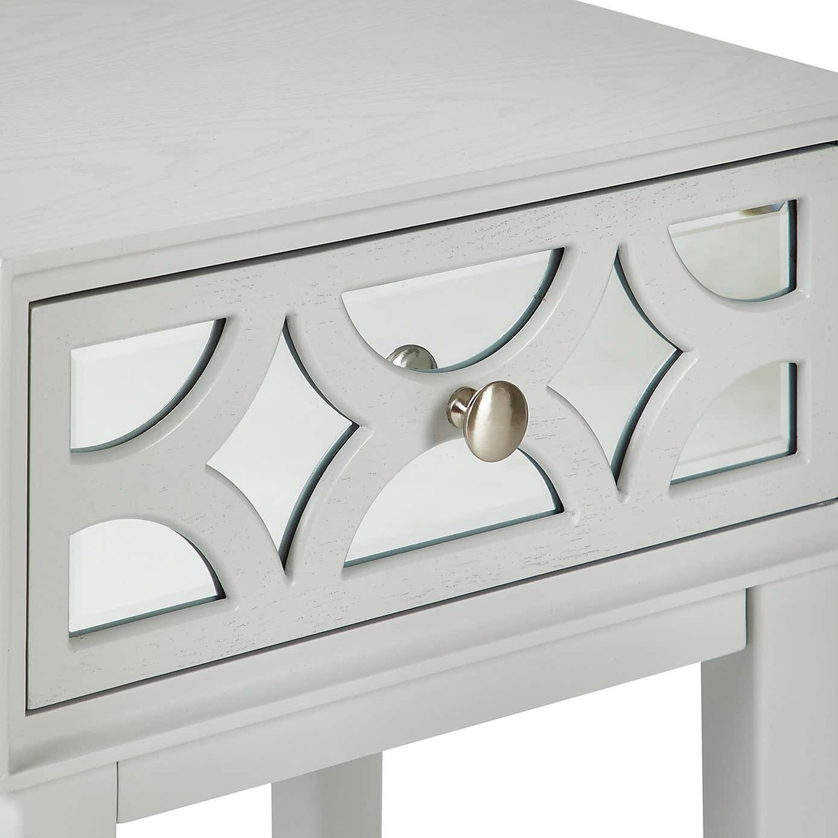 Delphi 1 Drawer Bedside Table Grey – image 6