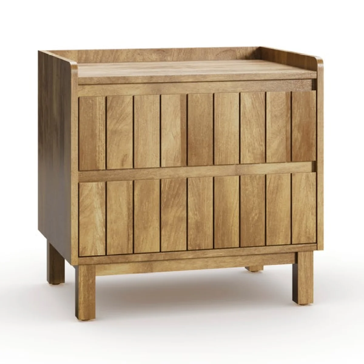 Humphrey 2 Drawer Bedside, Mango Wood Effect – image 6