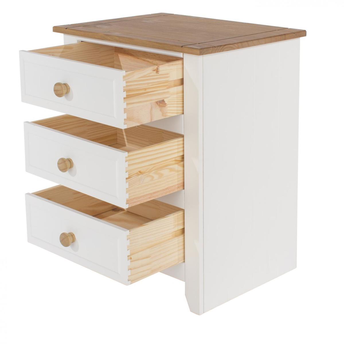 Quitman Capri Bedside Cabinet White – image 3