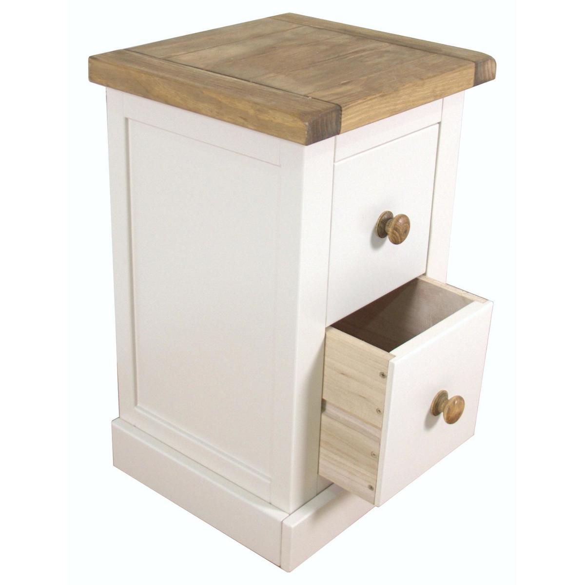 Joplin 2 Drawer Bedside White – image 6