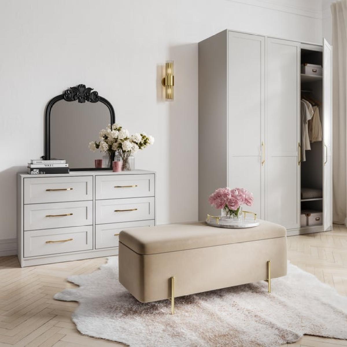 Ives 2 Drawer Bedside Cabinet, White – image 6