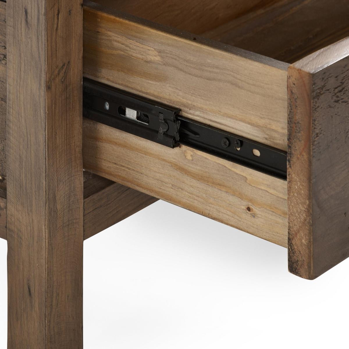 Homer 3 Drawer Bedside Table, Pine Pine – image 6