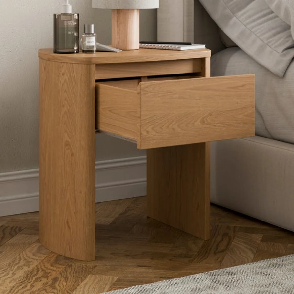Stevie Compact 1 Drawer Bedside Table – image 2