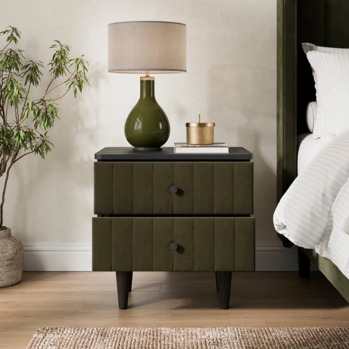 Alara 2 Drawer Bedside Table – image 2