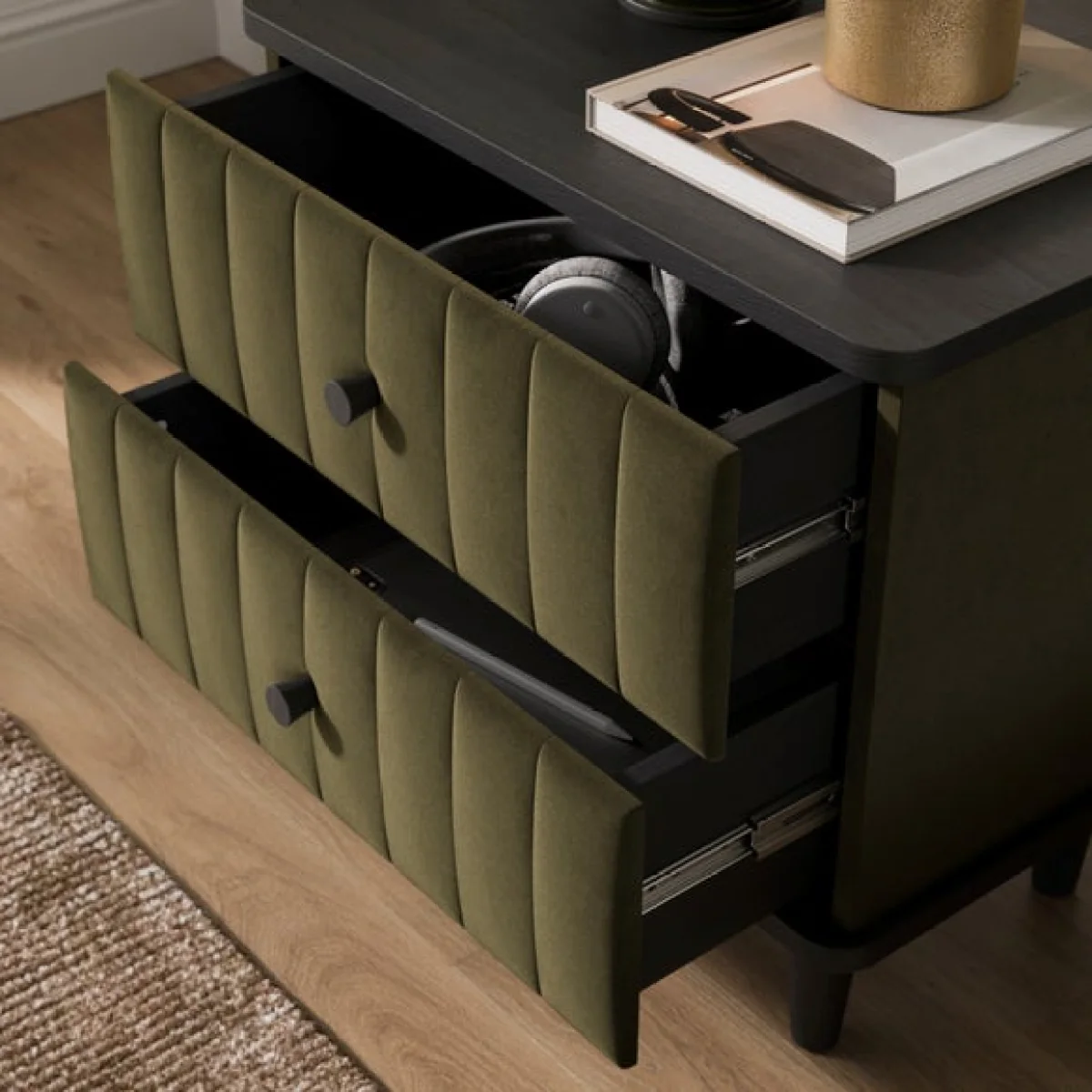 Alara 2 Drawer Bedside Table – image 3