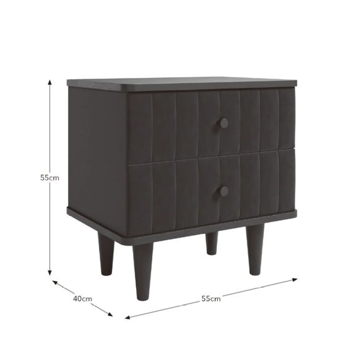 Alara 2 Drawer Bedside Table – image 9