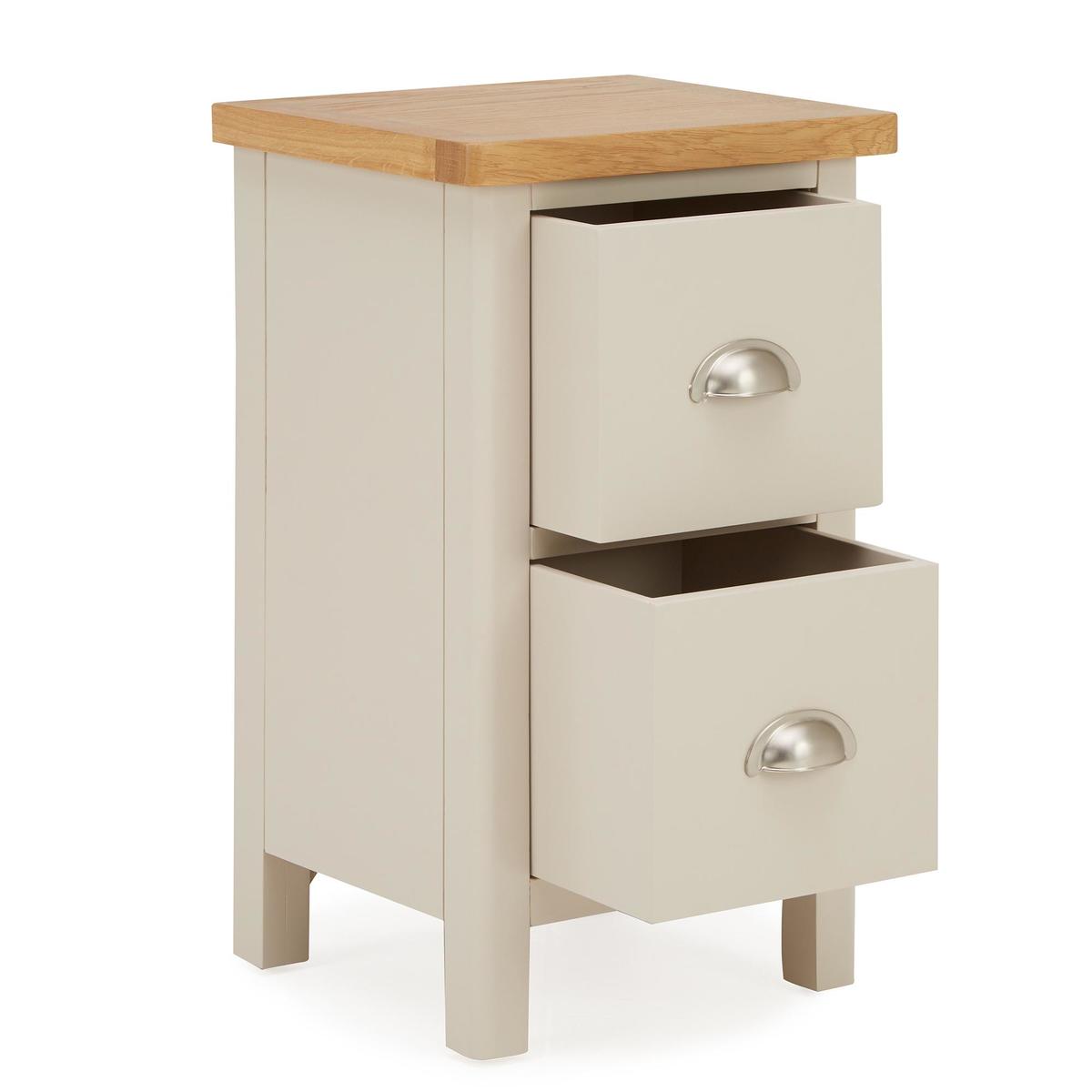Brixham Truffle 2 Drawer Bedside Table Truffle – image 4