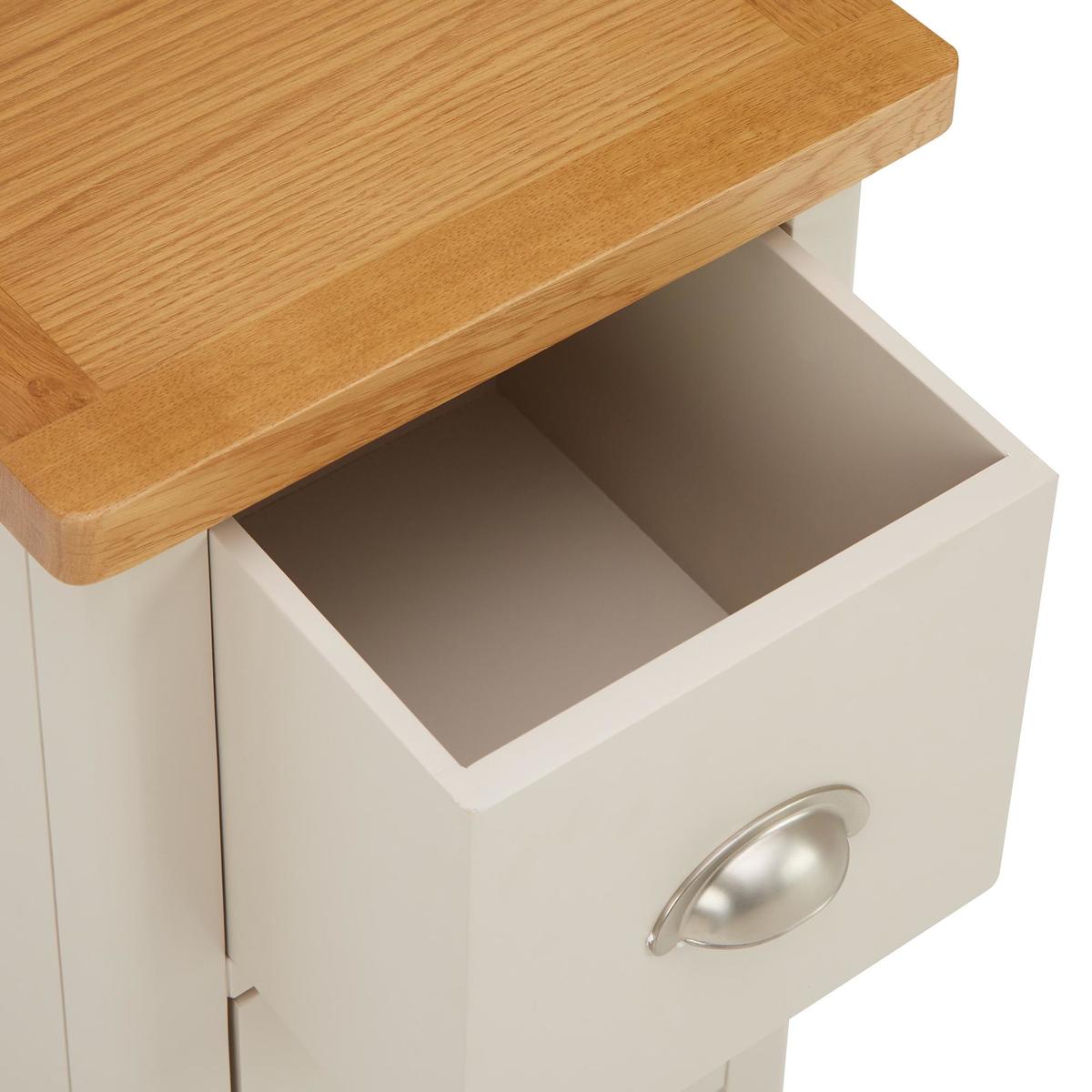 Brixham Truffle 2 Drawer Bedside Table Truffle – image 5