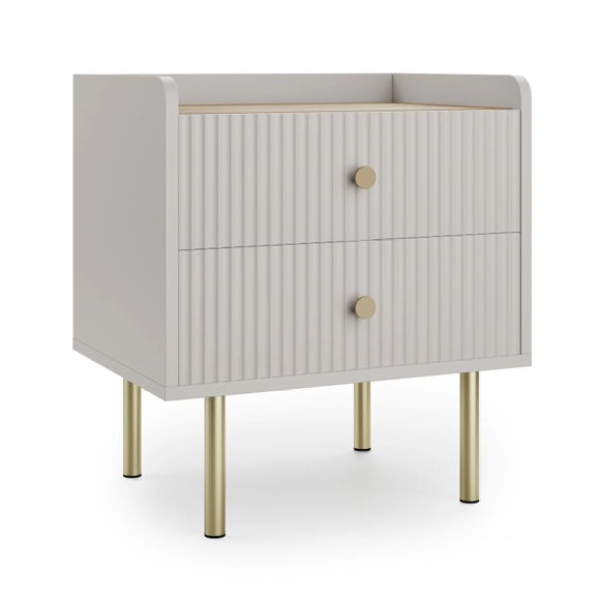 Georgi 2 Drawer Bedside Table – image 6