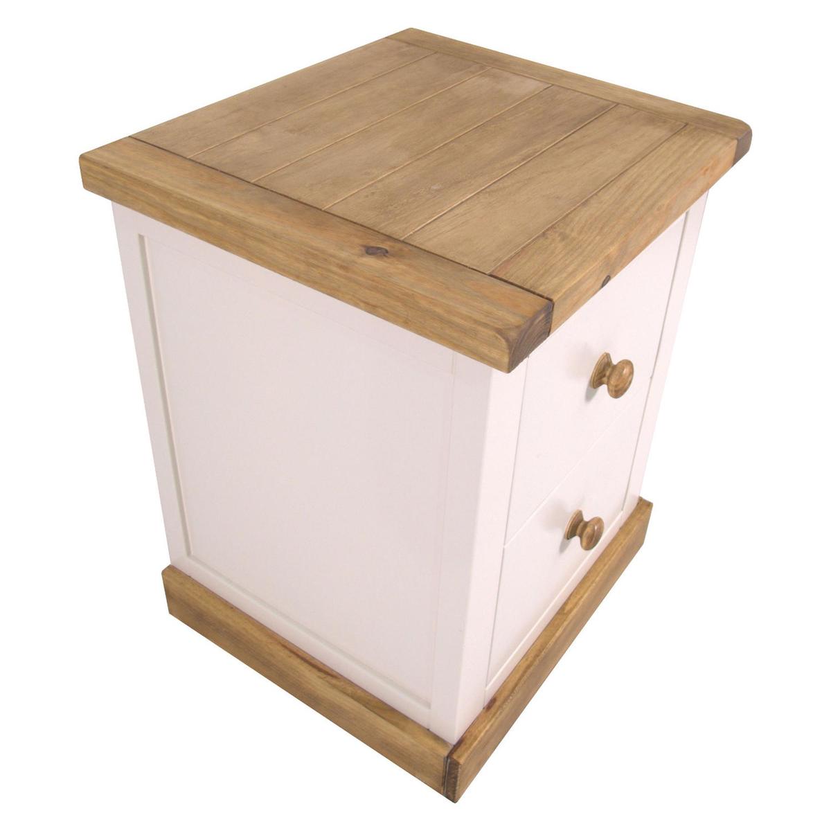 Ashland Silver 2 Drawer Wide Bedside White – image 4