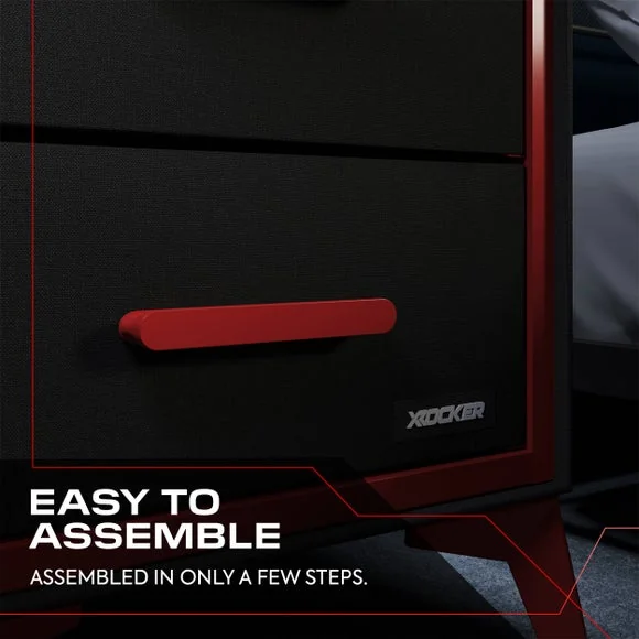 X Rocker Arcane 2 Drawer Bedside Table – image 4