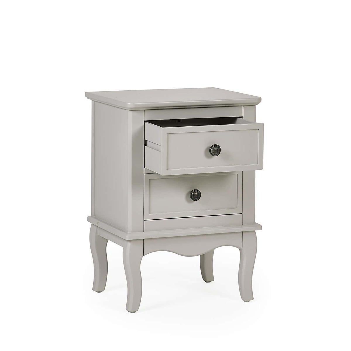 Clara 2 Drawer Bedside Table Grey – image 4