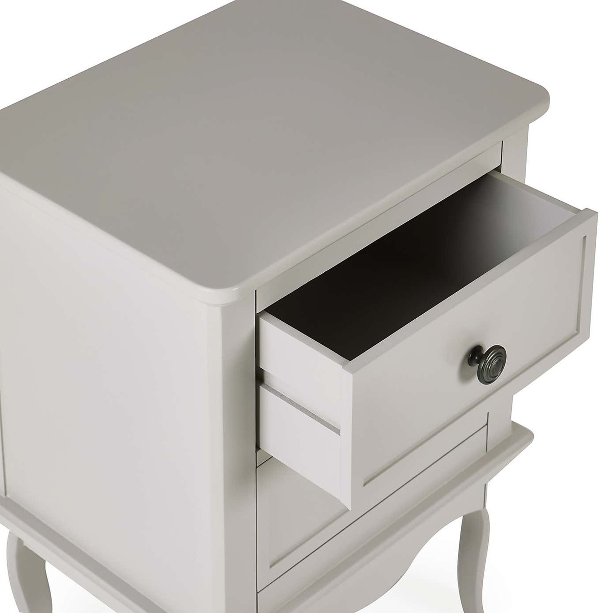 Clara 2 Drawer Bedside Table Grey – image 5