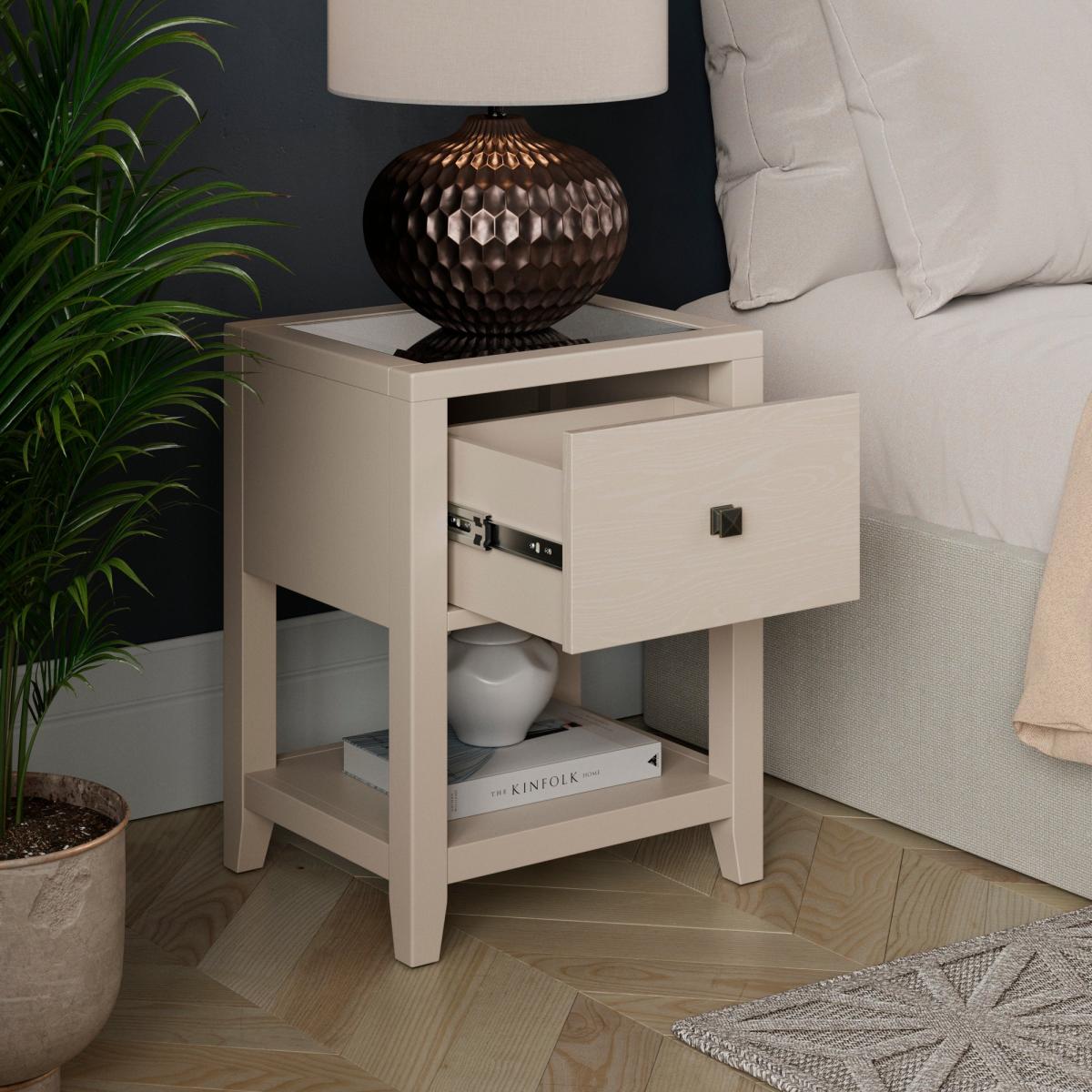 Luxe 1 Drawer Slim Bedside Table Natural – image 2