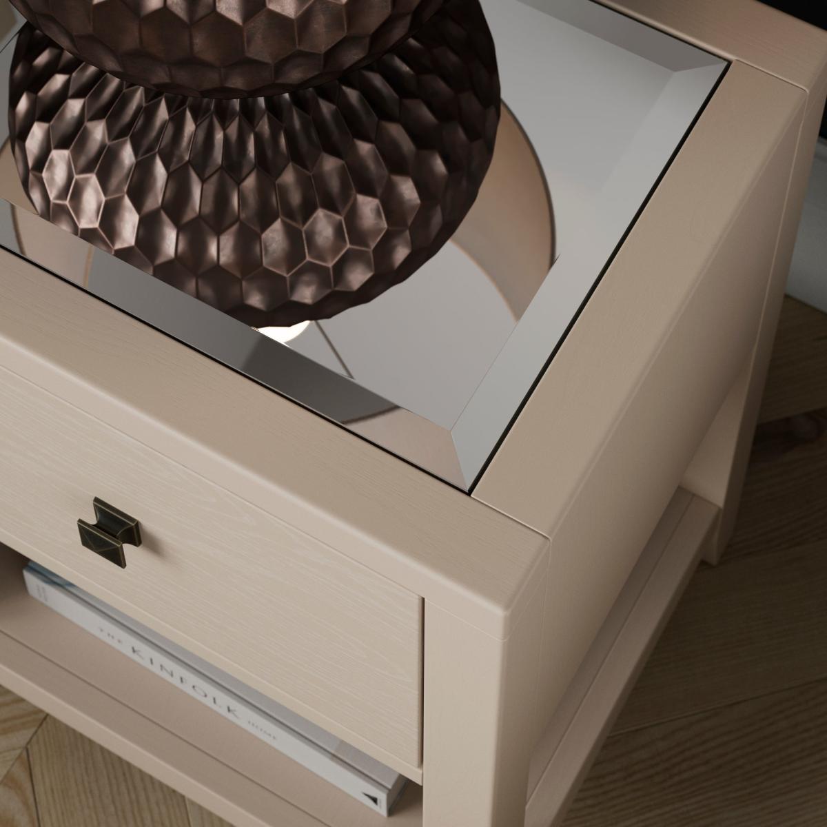 Luxe 1 Drawer Slim Bedside Table Natural – image 3