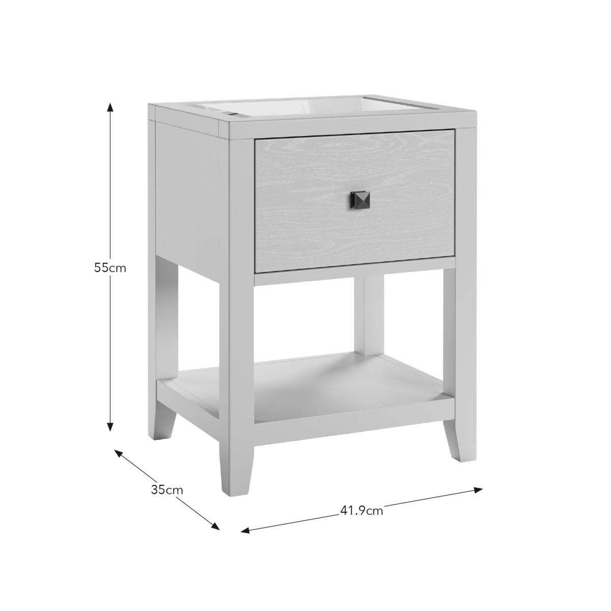 Luxe 1 Drawer Slim Bedside Table Natural – image 7