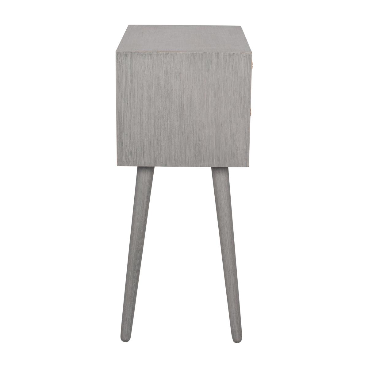 Pacific Chaya 2 Drawer Bedside Table, Grey Pine Grey – image 4