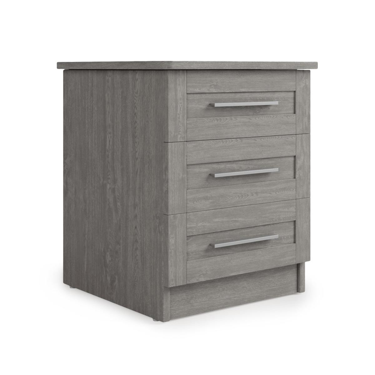 Toby 3 Drawer Bedside Grey Grey – image 2