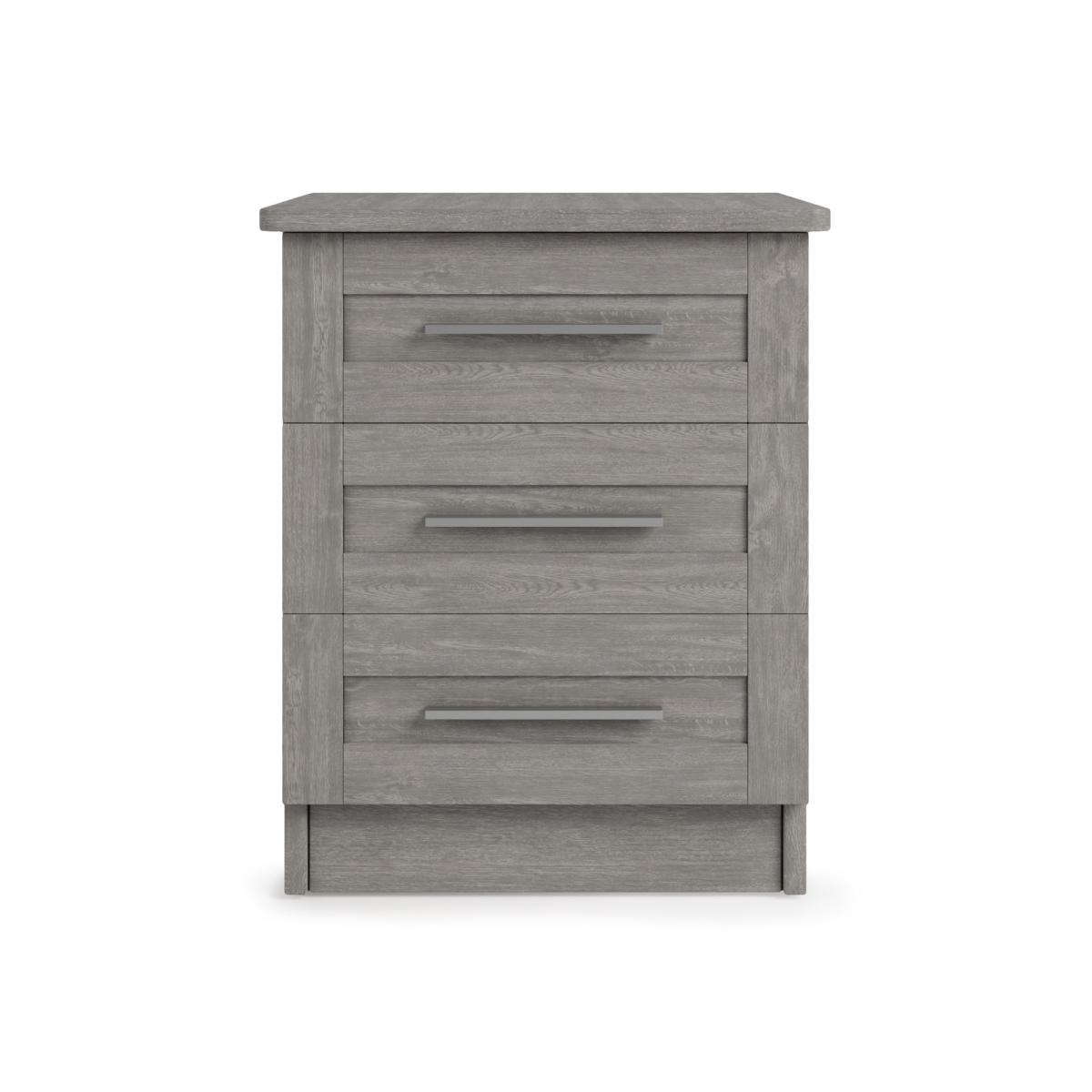 Toby 3 Drawer Bedside Grey Grey – image 3