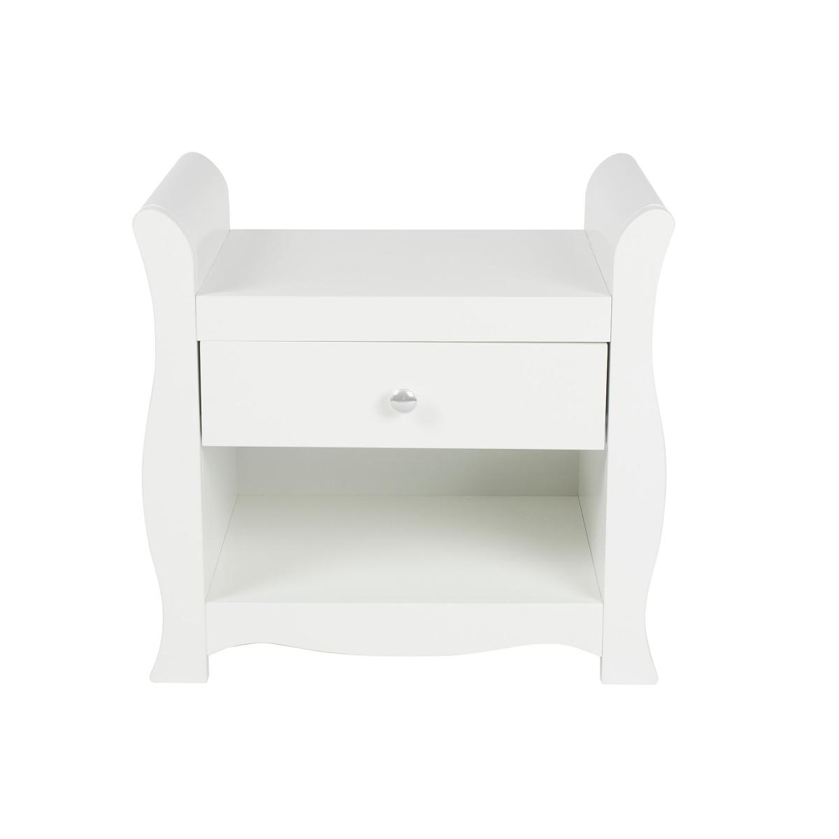 Ickle Bubba Snowdon 1 Drawer Bedside Table White – image 2