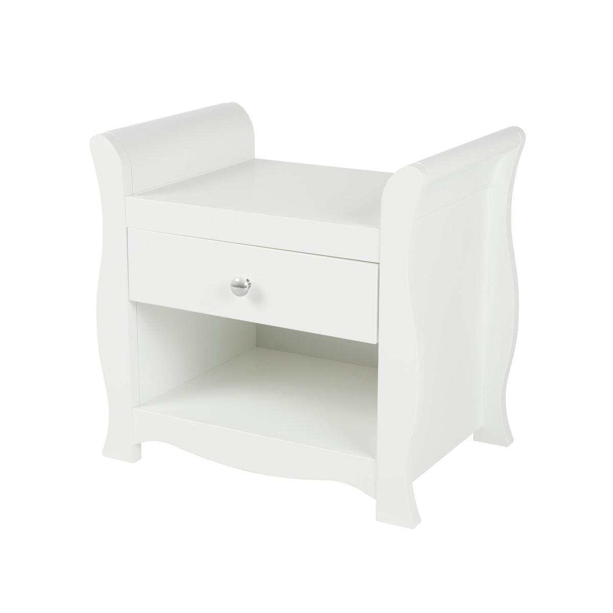 Ickle Bubba Snowdon 1 Drawer Bedside Table White – image 3
