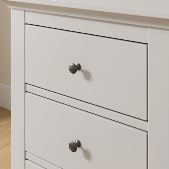 Lynton 3 Drawer Bedside Table, White – image 3
